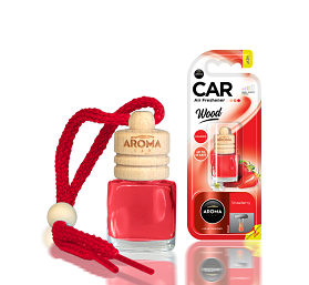 Wood AROMA CAR Strawberry - Pachnąca zawieszka samochodowa